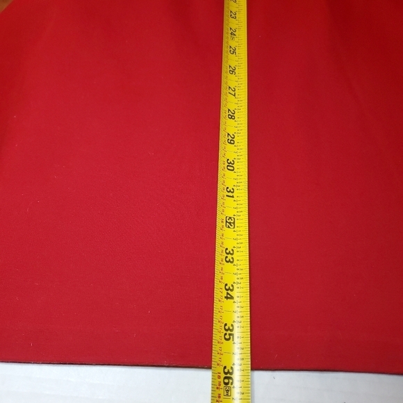 Talbots Scoop Neckline Shift Dress Short Sleeves Business Career Red 10 - Picture 8 of 9